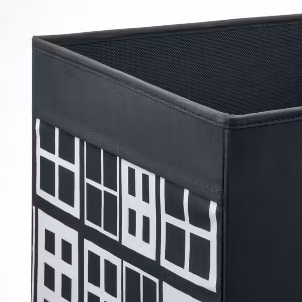 DRÖNA Коробка - чёрный/с рисунком 33x38x33 см - фото 5