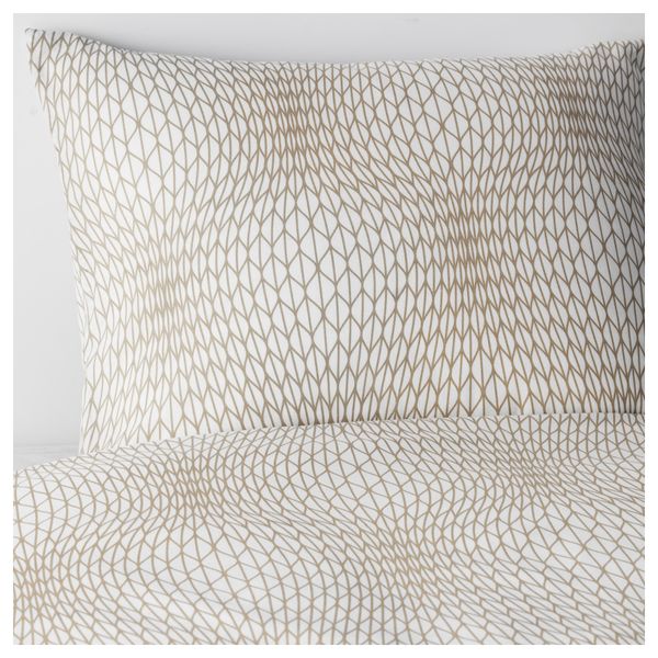 Пододеяльник и 1 наволочка НАТТЛЬЮС, бежевый (150x200/50x70 см) - фото 1