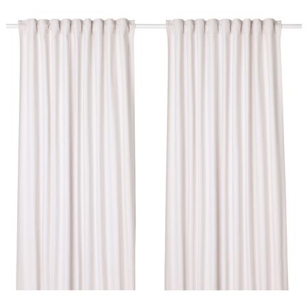 TIBAST Гардины, 2 шт. - бежевый/с лентой 145x300 см