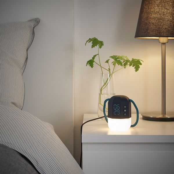 Будильник с подсветкой, серый 10 см IKEA FNURRA ФНУРРА 304.432.56 - фото 4