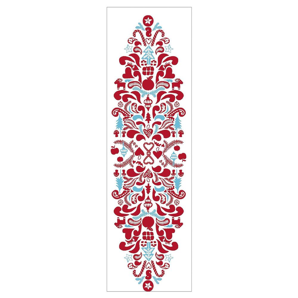 Дорожка настольная, с рисунком, белый/красный синий, 40x140 см IKEA ВИНТЕРФЕСТ 304.324.13 - фото 1