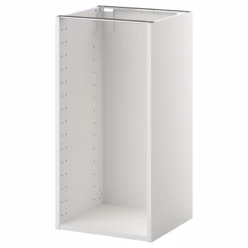 METOD Каркас напольного шкафа - белый 40x37x80 см - схема-чертеж с размерами