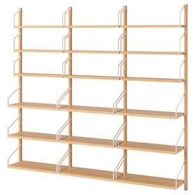 Комбинация полок, бамбук 193x25x176 см IKEA SVALNÄS СВАЛЬНЭС 792.051.12