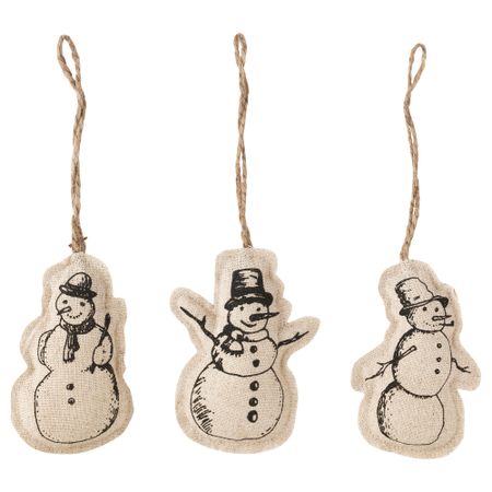 Украшение подвесное ВИНТЕР 2015, текстиль снеговик