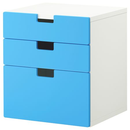 Комод с 3 ящиками СТУВА, синий (60x64 см)