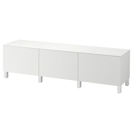 Комбинация для хранения с ящиками БЕСТО, Лаппвикен белый (180x42x48 см)