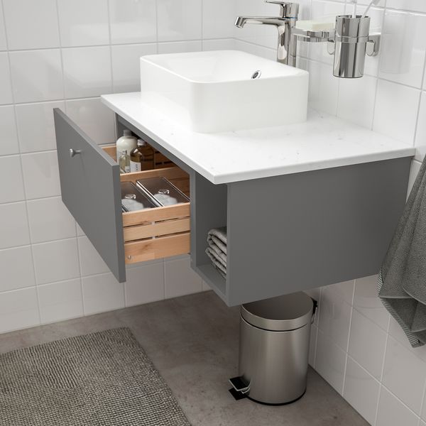 Шкаф со столешницей 45x32 раковина, 82x49x43 cm IKEA HÖRVIK ХОРВИК, GODMORGON ГОДМОРГОН, TOLKEN ТОЛКЕН 693.859.53 - фото 4