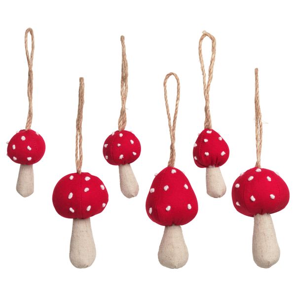 Подвесные украшения, 6 предмета ВИНТЕР 2016, гриб - фото 1