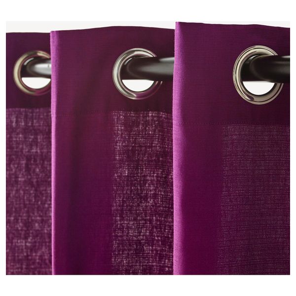 Гардины, 1 пара МАРИАМ, темно-сиреневый (145x300 см) - фото 2