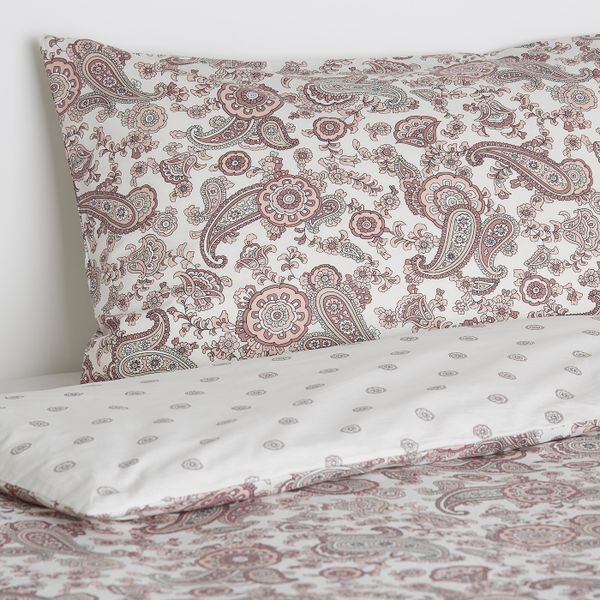 Пододеяльник и 1 наволочка, розовый 150x200/50x70 см IKEA RENBLOMMA РЕНБЛОММА 403.944.58 - фото 1