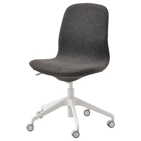 Рабочий стул, Гуннаред темно-серый/белый IKEA LÅNGFJÄLL ЛОНГФЬЕЛЛЬ 493.862.27