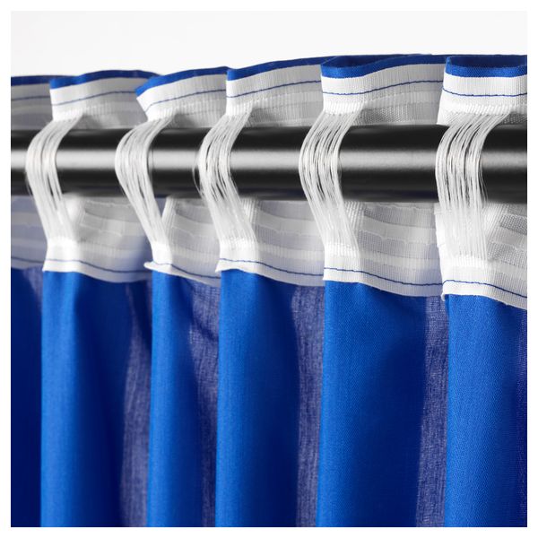 Гардины, 1 пара ВИВАН, темно-синий (145x300 см) - фото 3