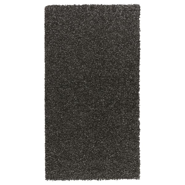Ковер, длинный ворс АЛЬХЕДЕ, черный (80x150 см) - фото 1
