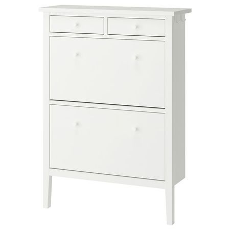 GULLABERG Галошница с 2 отделениями - белый 88x30x122 см