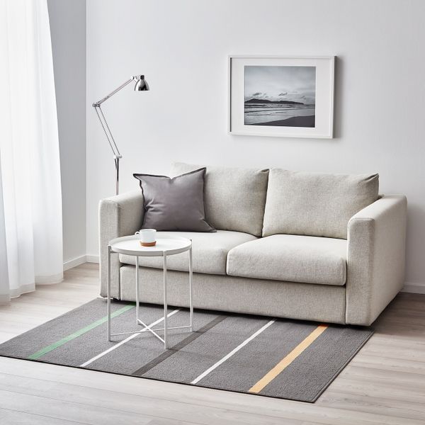 Ковер, короткий ворс, серый, разноцветный 120x180 см IKEA НОРУП 903.914.76 - фото 3