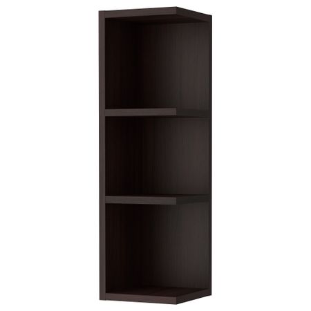 Торцевая секция ЛИЛЛОНГЕН, черно-коричневый (19x19x64 см)