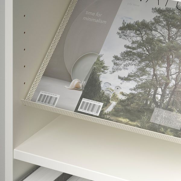 Стеллаж с наклонной полкой, белый, бежевый 80x28x106 см IKEA БИЛЛИ / БОТТНА 392.771.15 - фото 3