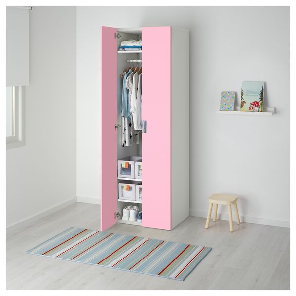 Гардероб СТУВА, белый, розовый (60x50x192 см) - фото 2