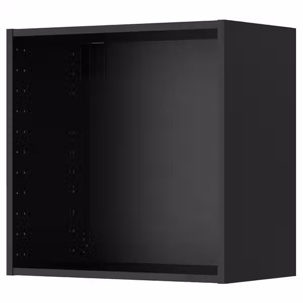 METOD Каркас навесного шкафа - черно-серый 60x37x60 см - схема-чертеж с размерами