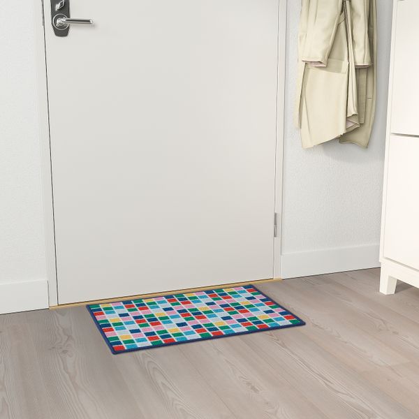 Придверный коврик для дома, разноцветный 40x60 см IKEA LYSABILD ЛЮСАБИЛЬД 704.810.10 - схема-чертеж с размерами