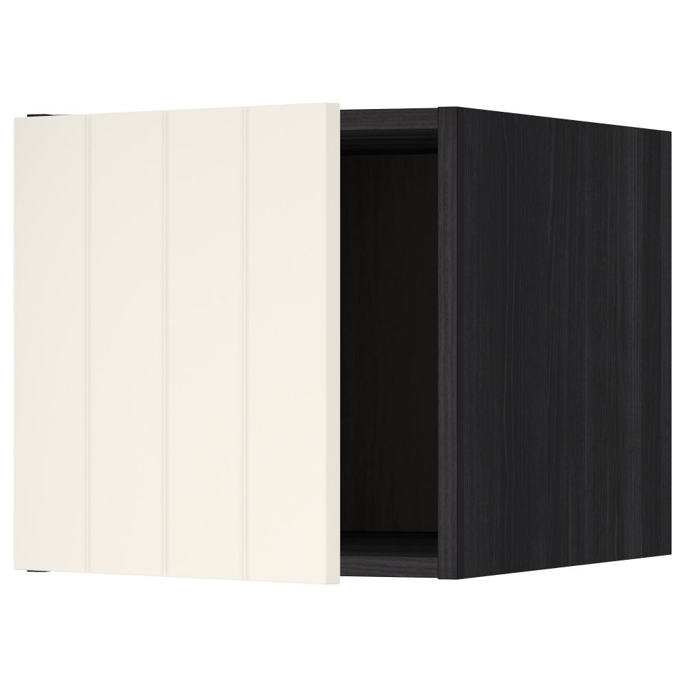 Верхний шкаф МЕТОД, черный, Хитарп белый с оттенком (40x40 см) - схема-чертеж с размерами