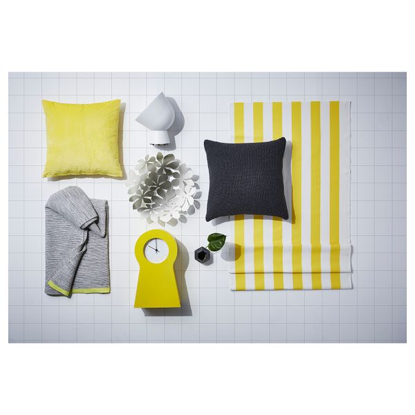 Ткань, в широкую полоску, белый, желтый 150 см IKEA СОФИА 004.210.53 - схема-чертеж с размерами