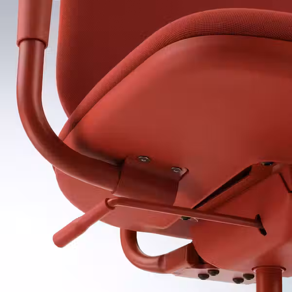 SMÖRKULL Рабочий стул с подлокотниками - Gräsnäs красный - фото 9