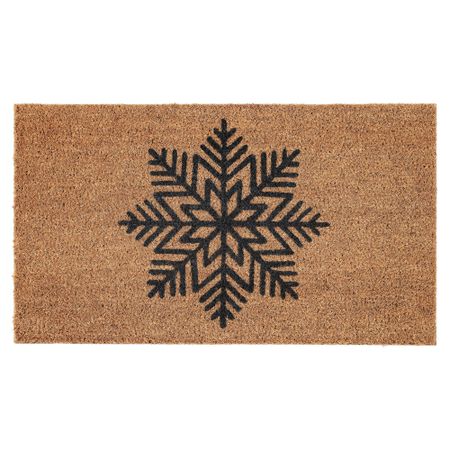 Придверный коврик ВИНТЕР 2017, снежинка неокрашенный, серый (40x70 см)