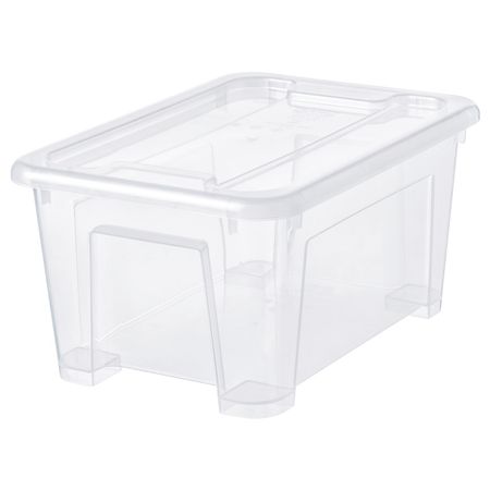 Контейнер с крышкой, прозрачный 28x20x14 см/5 л IKEA SAMLA САМЛА 193.891.33