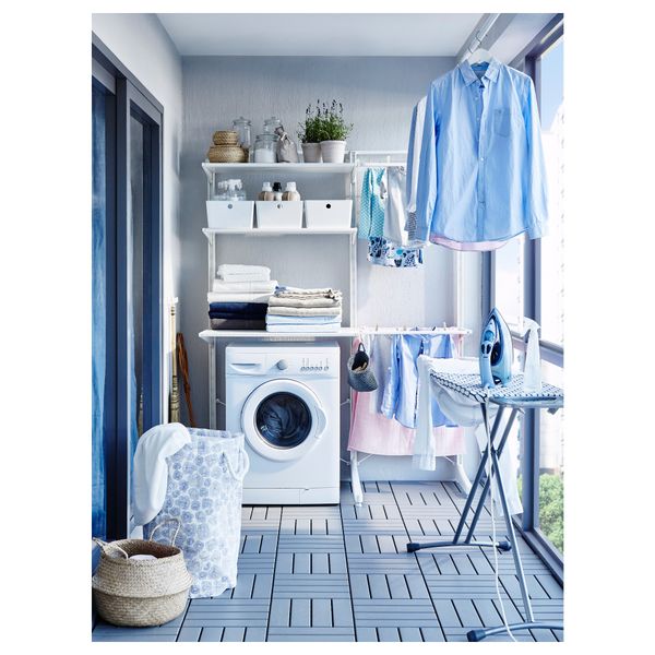 Стойка, ножка, сушилка АЛЬГОТ, белый (152x67x194 см) - схема-чертеж с размерами