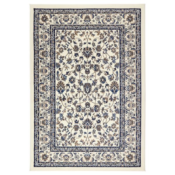 Ковер, короткий ворс ВАЛЛОБИ, бежевый, синий (133x195 см) - фото 1