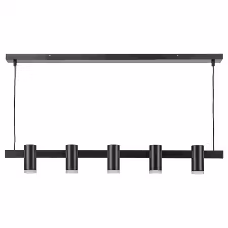 KRANSALG Подвесной светильник с 5 плафонами - чёрный 113 см