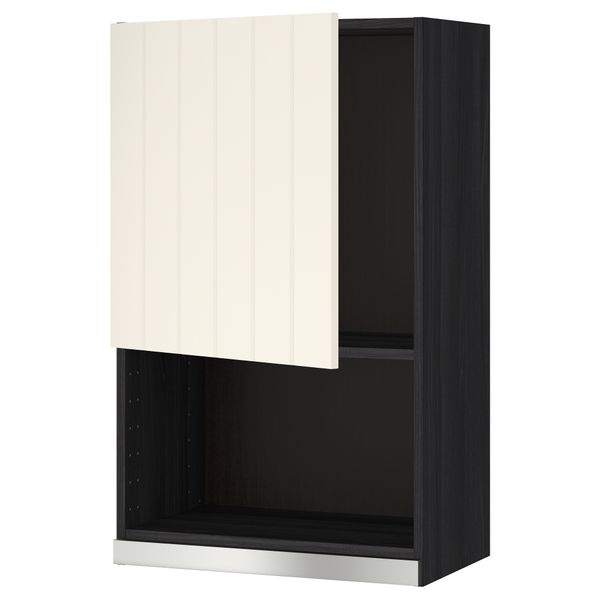 Навесной шкаф для СВЧ-печи МЕТОД, черный, Хитарп белый с оттенком - схема-чертеж с размерами