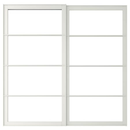 Рама для раздвижной дверец, с направляющими, 2 шт ПАКС, белый