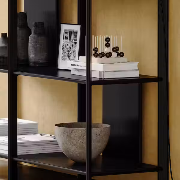 JÄTTESTA ЭТТЕСТА Стеллаж - чёрный 120x85 см - фото 3