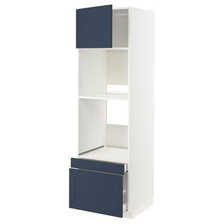 Высокий шкаф для духовки, комбинированный духовка + дверца, 2 ящика IKEA METOD МЕТОД, MAXIMERA МАКСИМЕРА 494.570.12