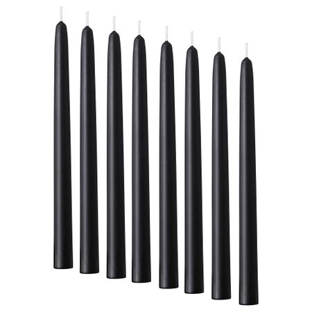 Неароматическая свеча, 25 см, черный IKEA KLOKHET КЛОКХЕТ 205.199.25