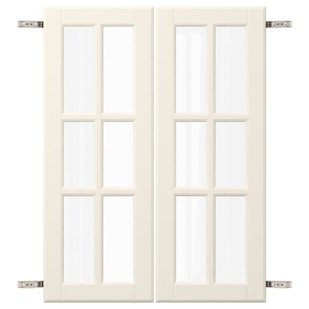 Пара дверец с петлями, белый с оттенком 60x80 см IKEA BODBYN БУДБИН 292.850.93