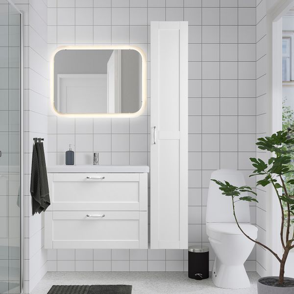 IKEA в интерьере ванной - схема-чертеж с размерами