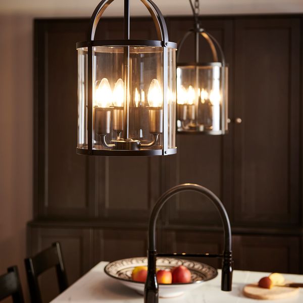 Подвесной светильник, черный, прозрачный стекло, 25 см IKEA GALJON ГАЛИОН 604.307.71 - фото 6