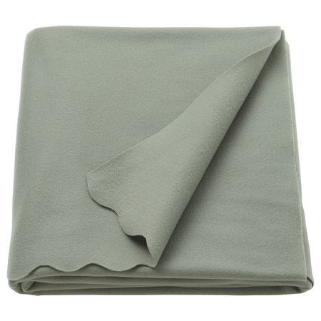 Плед, светлый серо-зеленый 120x160 см IKEA THORGUN ТХОРГУН 005.134.77