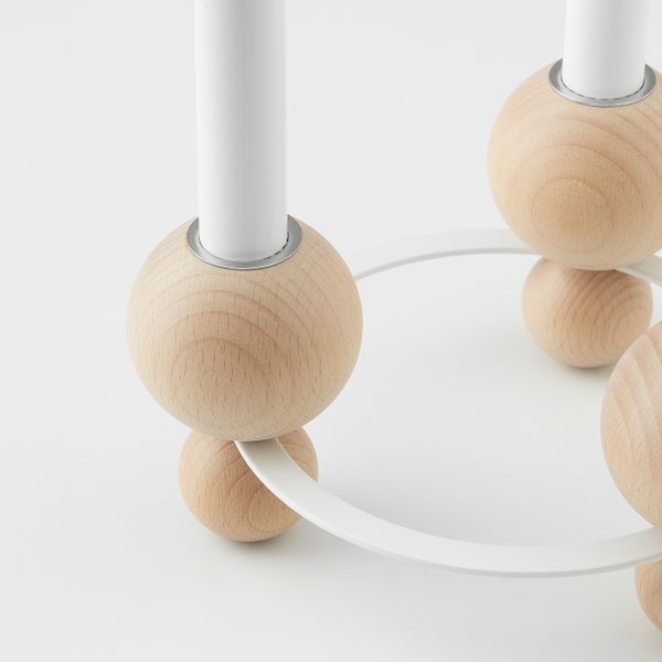 Светодиодный канделябр, 3 лампы, бук/с батарейным питанием IKEA STRÅLA СТРОЛА 605.028.95 - фото 2