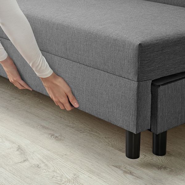 3-местный диван-кровать, с козеткой серый IKEA VANGSTA ВАНГСТА 005.014.36 - фото 7