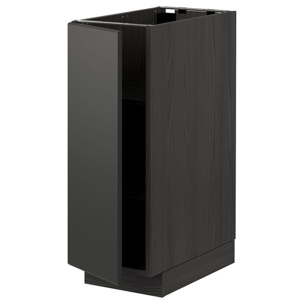 Напольный шкаф с полками, черный/Кунгсбакка антрацит 30x60 см IKEA МЕТОД 393.022.66 - схема-чертеж с размерами