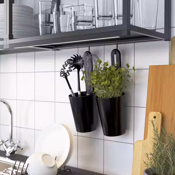 ENHET Навесной каркас с полками - антрацит 40x15x75 см - фото 2