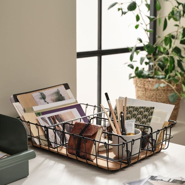 Подставка для канцелярских принадлежн, черный 26x34x8 см IKEA PLEJA ПЛЕЙА 603.643.04 - фото 2