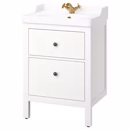 HEMNES / RUTSJÖN РУТШЁН Шкаф с ящиками/раковина/смеситель