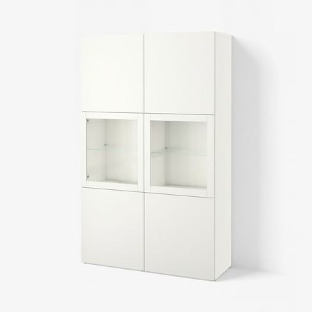 BESTÅ Комбинация д/хранения+стекл дверц