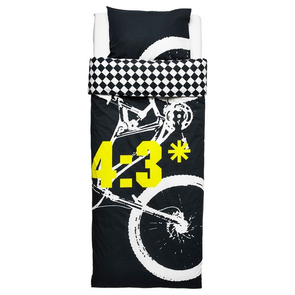 Пододеяльник и 1 наволочка ЛЭКЕРТ, серый (150x200/50x70 см) - фото 2