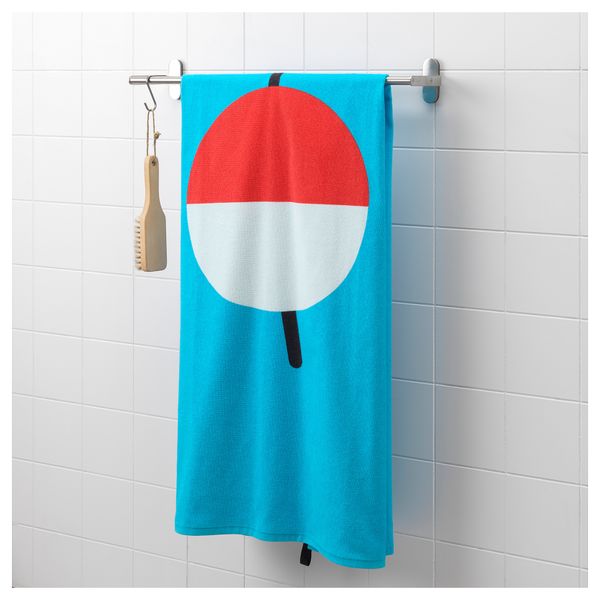 Пляжное полотенце СОММАР 2019, ярко-синий (100x180 см) - схема-чертеж с размерами